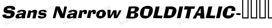 Sans Narrow BOLDITALIC字体转换